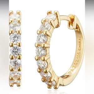 Cubic Zirconia Huggie Hoop Earrings
